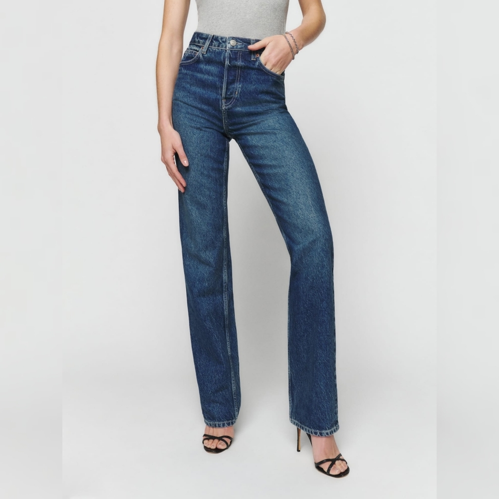 Reformation Cynthia High Rise Straight Jeans